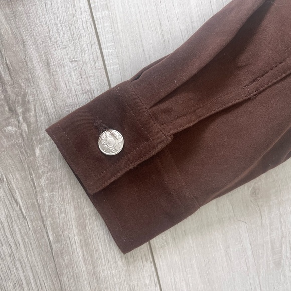 Men’s Denim and Co Brown Button up Jacket - Picture 3 of 7